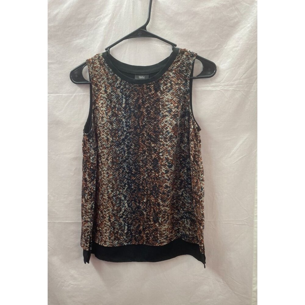 Mossimo Women's Size XS Black & Rust Sleeveless Blouse